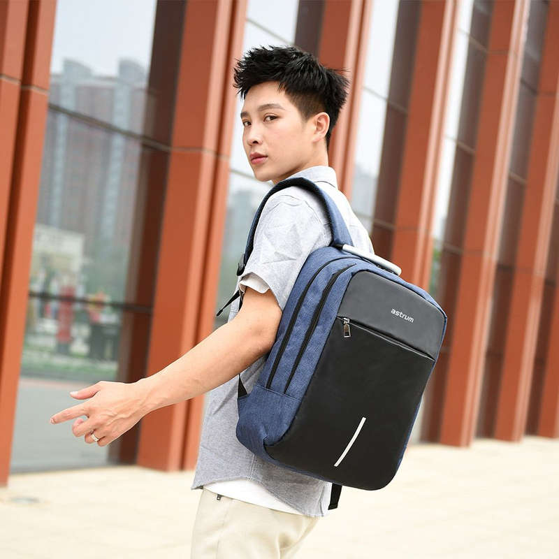 Astrum 15" Oxford Laptop Backpack with Lock and USB Charging Port - LB220