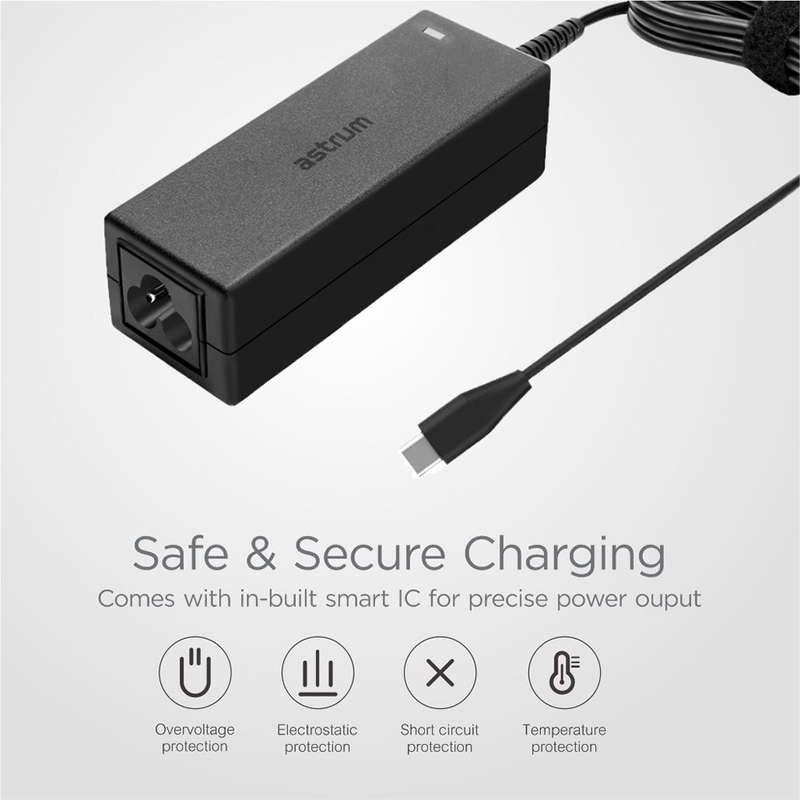 Astrum 65W Type-C PD Universal Laptop Charger Adapter- CL730