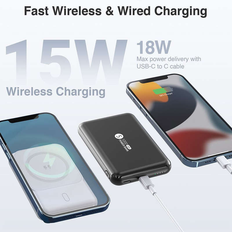 Astrum 5000mAh 15W Magnetic Wireless Power Bank - PB050