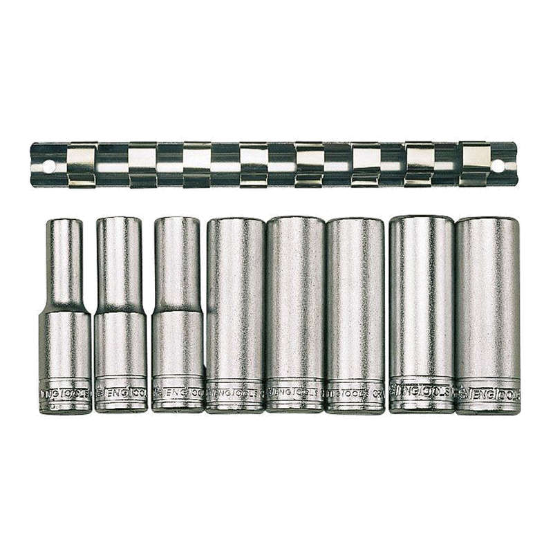 1/2inch Drive Metric Deep Socket Set, 8 pieces M1207
