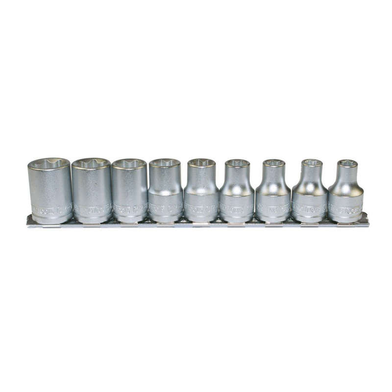 9 Piece 1/2" Drive TX-E Socket & Clip Rail M1210