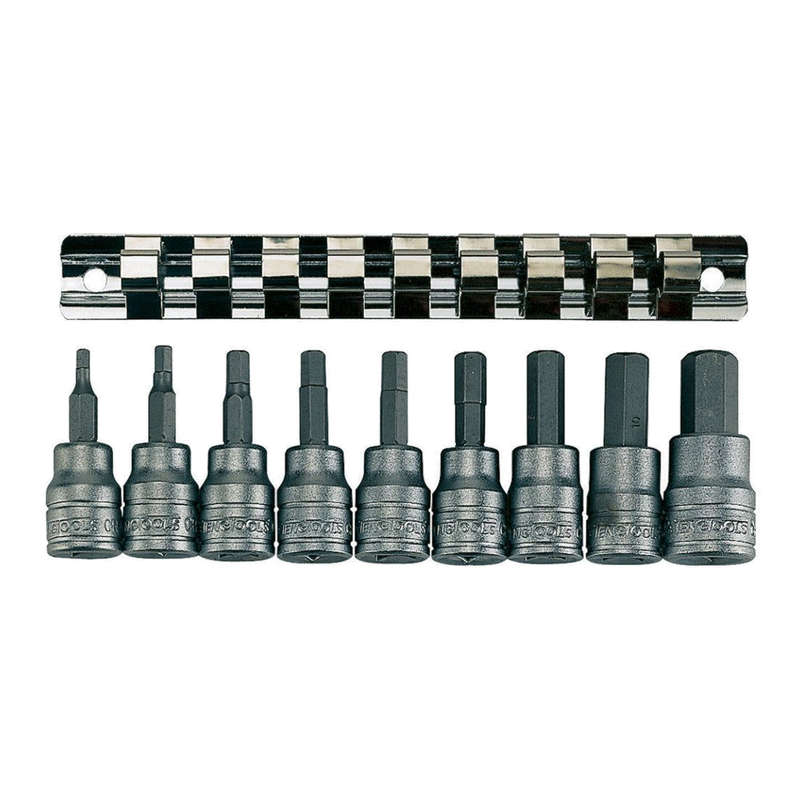 3/8inch Drive Metric Hex Bit Socket Set, 9 Piece M3812