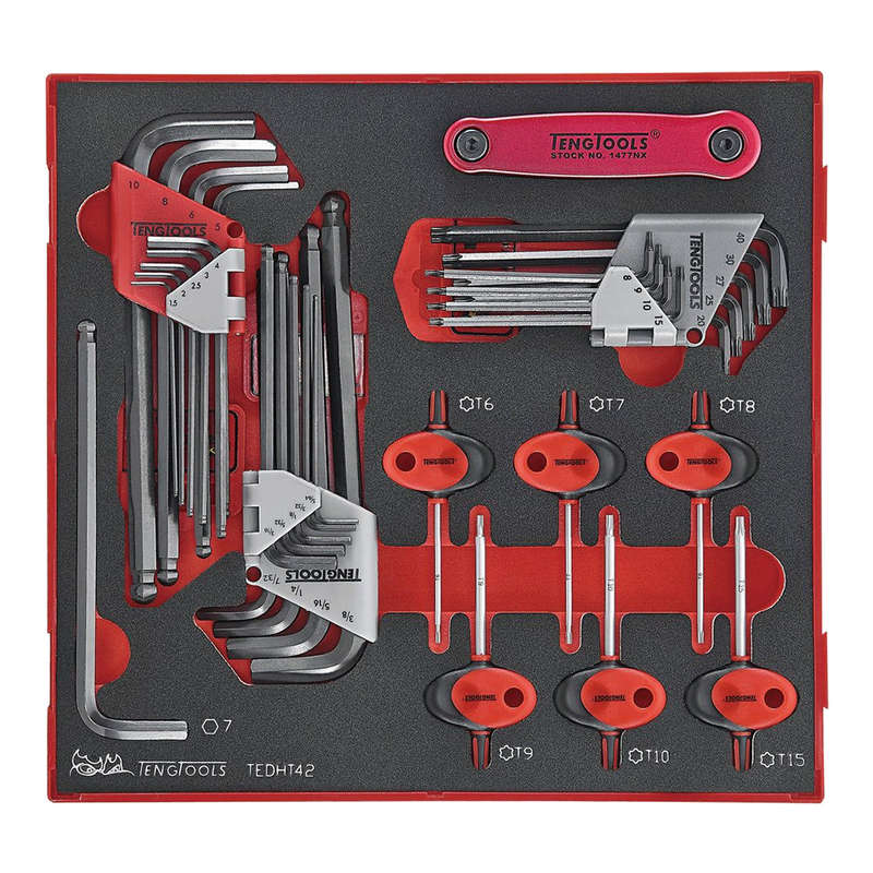 42 Piece Hex & Torx Wrench Set in EVA TEDHT42
