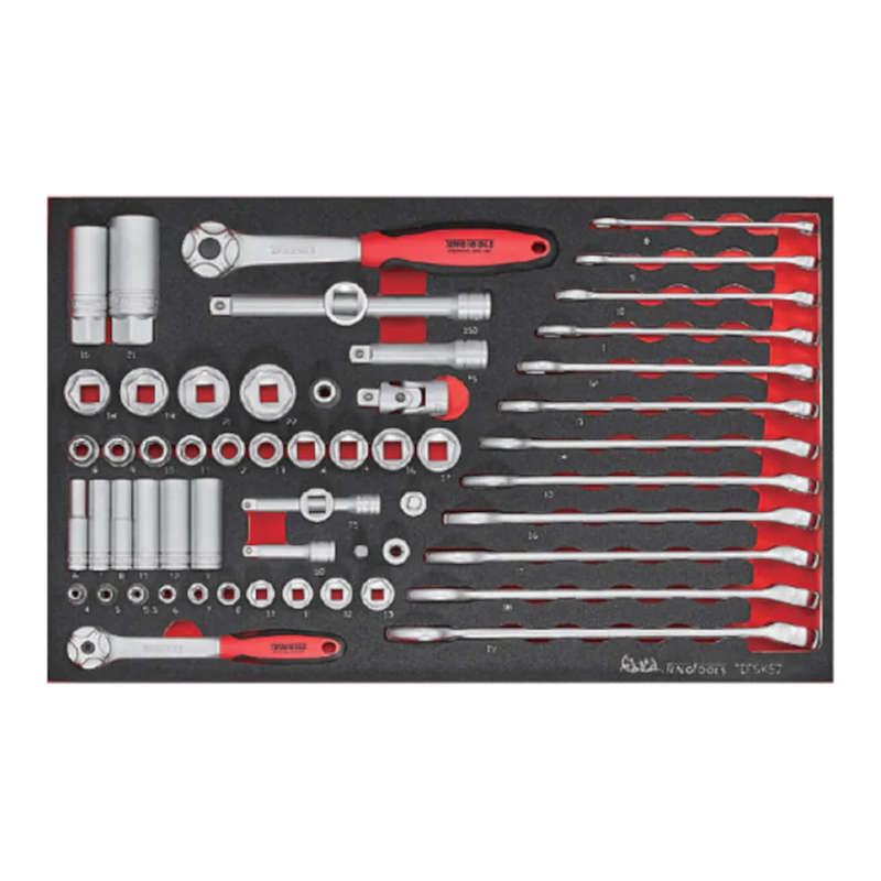 57 Piece Spanner & Socket Set in EVA Foam TEFSK57