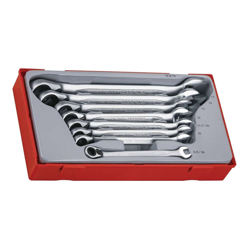 8 Piece Ratcheting Combination Spanner Set TT6508R