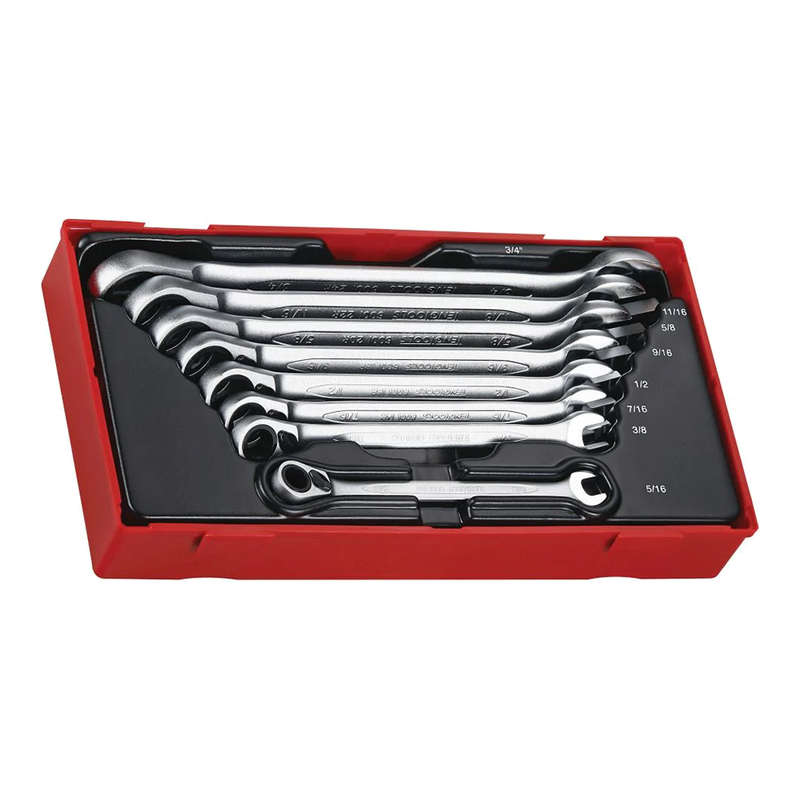 8 Piece AF Imperial Ratcheting Spanner Set