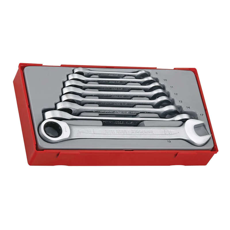 8 Piece Ratcheting Combination Spanner Set