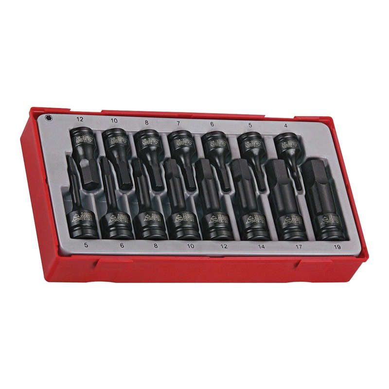 3/8" & 1/2" Drive Hex Impact Socket Set, 15 Piece TT9015HX