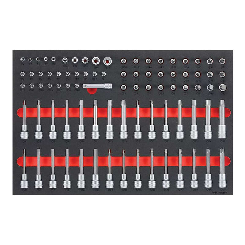 85 Piece 1/4", 3/8" & 1/2" Drive Socket Set in EVA TTESK85
