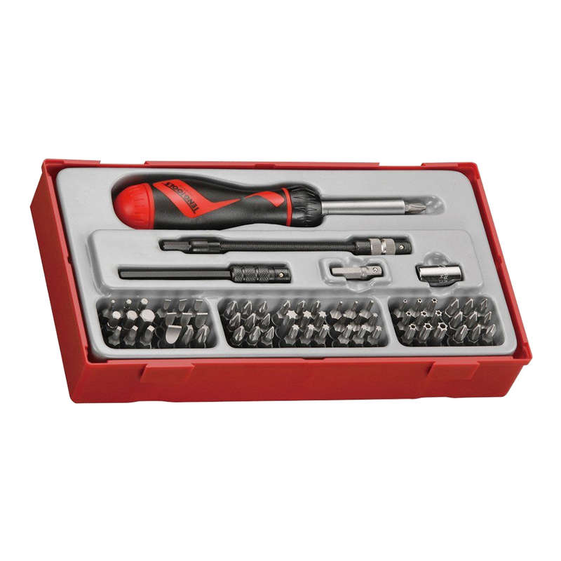 Ratcheting Bits Driver Tray, 74 Pieces TTMD74