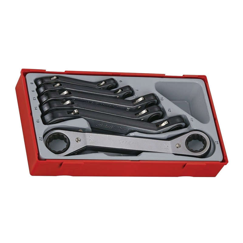 6 Piece Ratcheting Offset Ring Spanner Set TTRORS