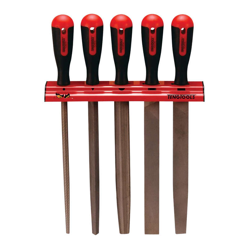 5 Piece 10inch (250mm) File Set with Wall Rack WRFL05