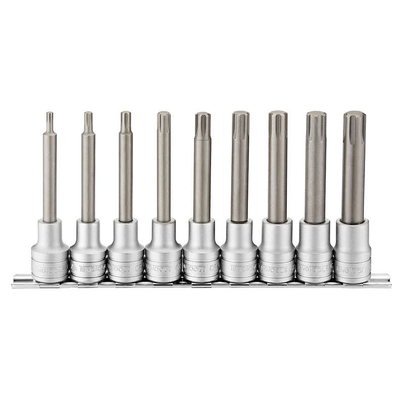 Socket Set 1/2in dr Long Ribe Bit 9 Pcs - M1209