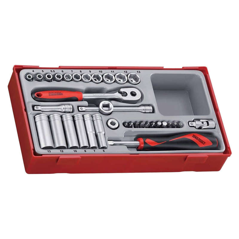 1/4 Inch Drive Socket Tray, 35 Pieces - TT1435