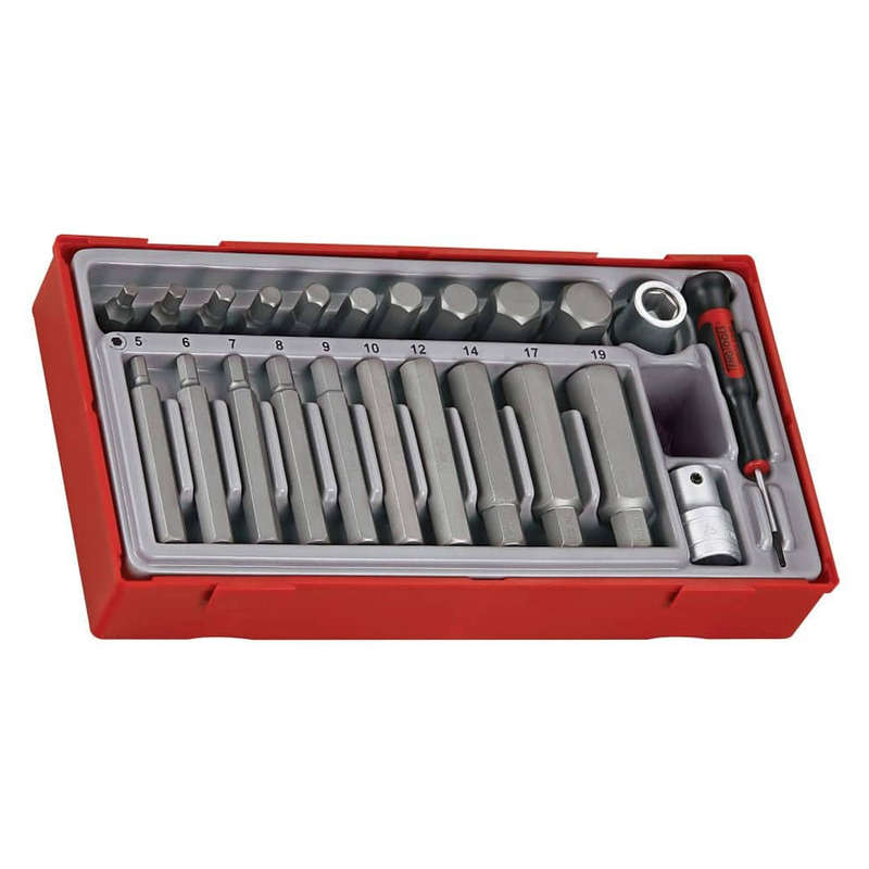1/2" Drive Hex Bit Socket Tray - TTHEX23
