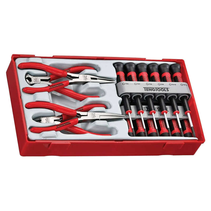 Mini Plier & Screwdriver Tray, 16 Pieces - TTMI16