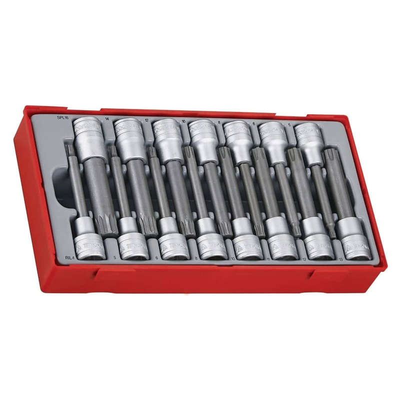 15 Piece 1/2 Inch Ribe & Spline Socket Set - TTRS15