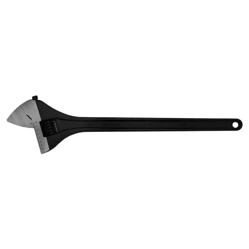 Teng Tools 24 Inch Industrial Adjustable Wrench With Graduated Scale - 4008, Silver