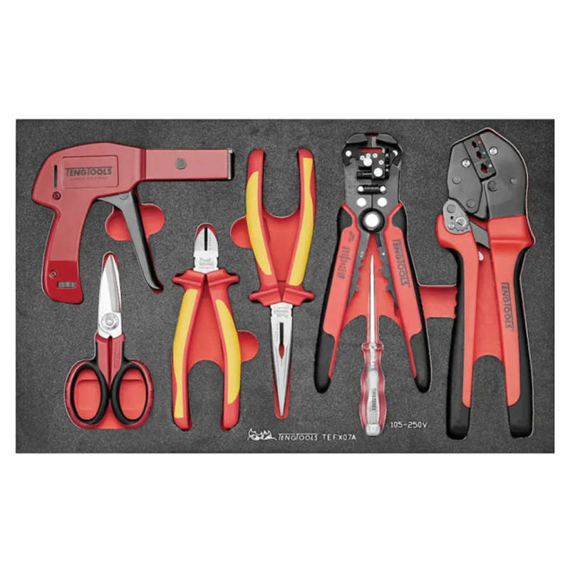 Teng Tools - ELECTRICIAN TOOL SET FOAM3 7 PIECES - TEFX07A