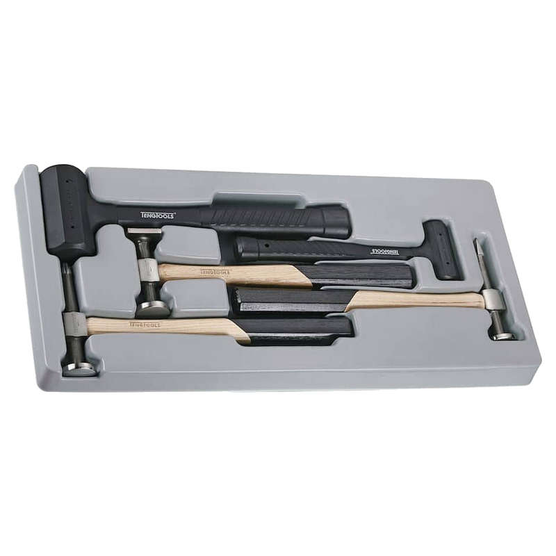Teng Tools 5 Piece Body Working Hammer Set - TTPSAD, Silver