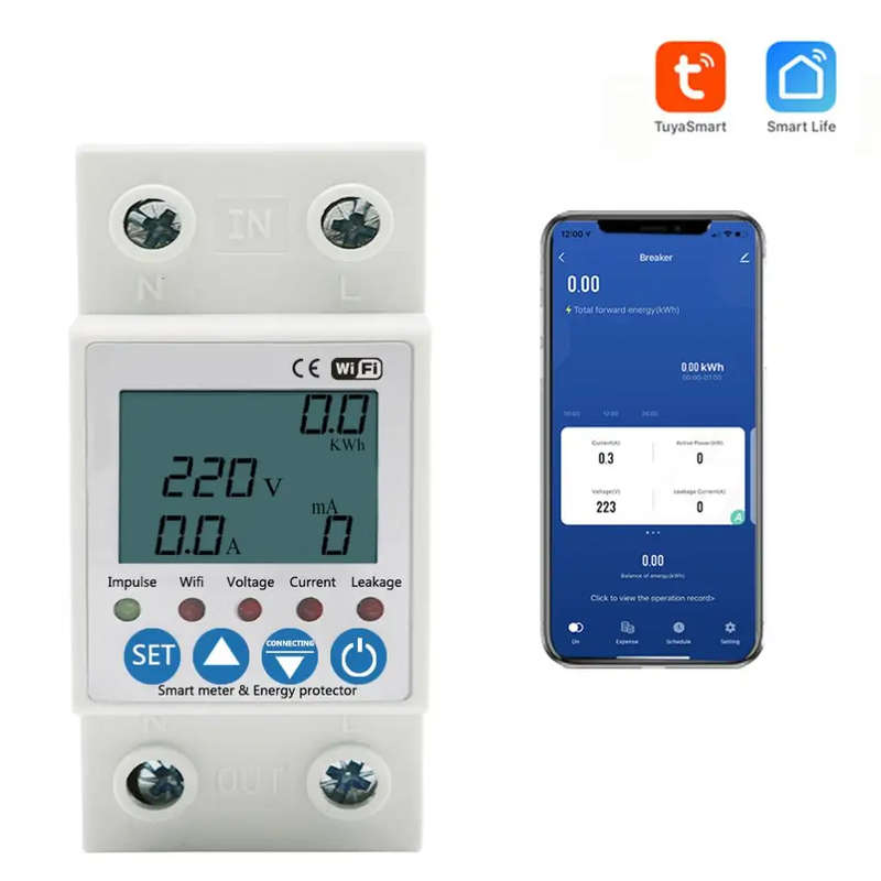 Smart Circuit Breaker | Earth Leakage & Power Monitoring 2P 63A