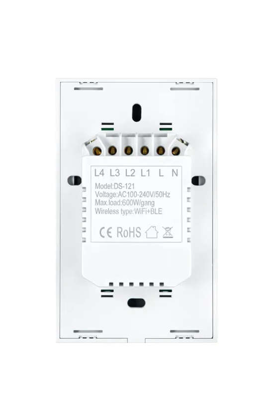 Smart Light Switch 4 Button | Neutral & Non-Neutral