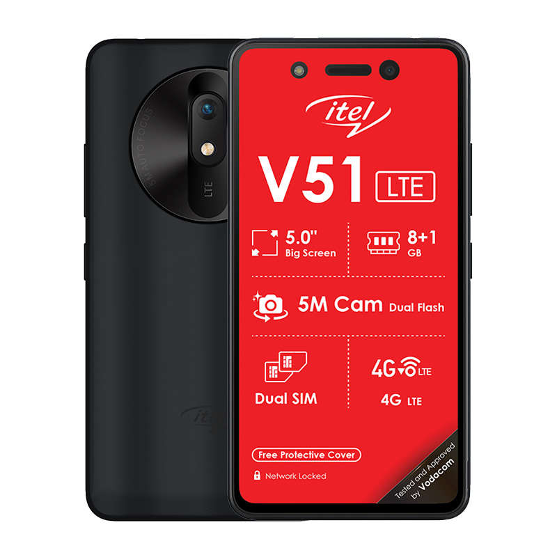 Itel V51 LTE Dual Sim 8GB Network Locked - Black