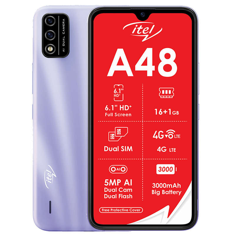 Itel A48 Dual Sim 16GB Network Locked - Gradation Purple