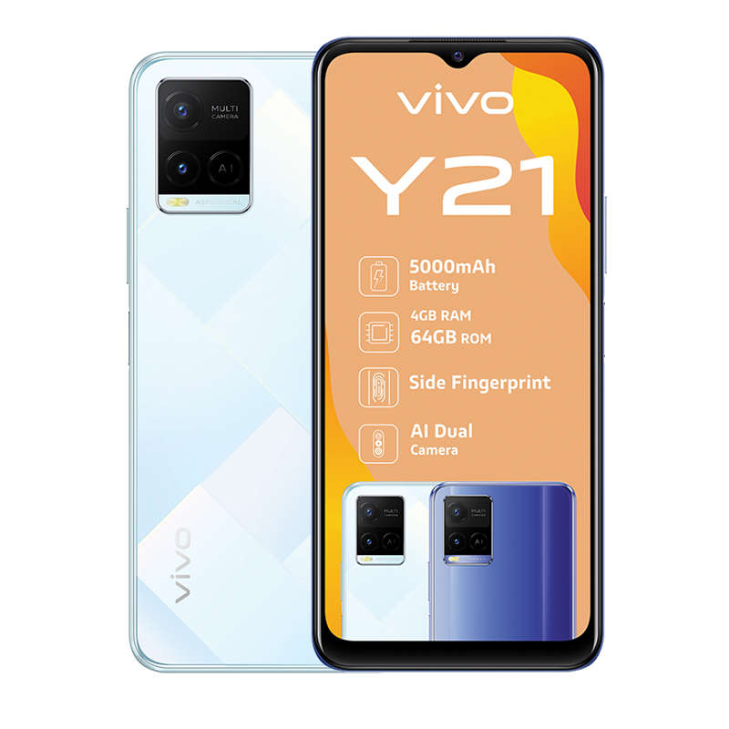Vivo Y21 Dual Sim 64GB - Diamond Glow