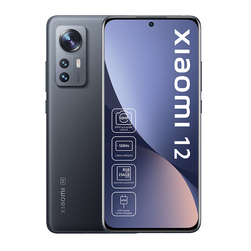 Unboxed Xiaomi 12 Dual Sim 256GB - Grey
