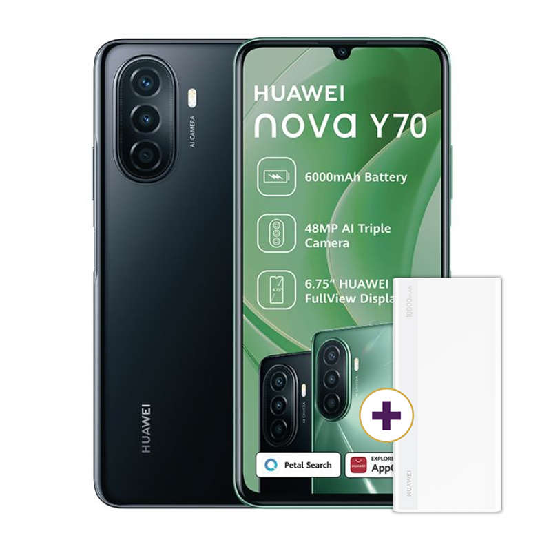 Huawei Nova Y70 Dual Sim 64GB - Midnight Black