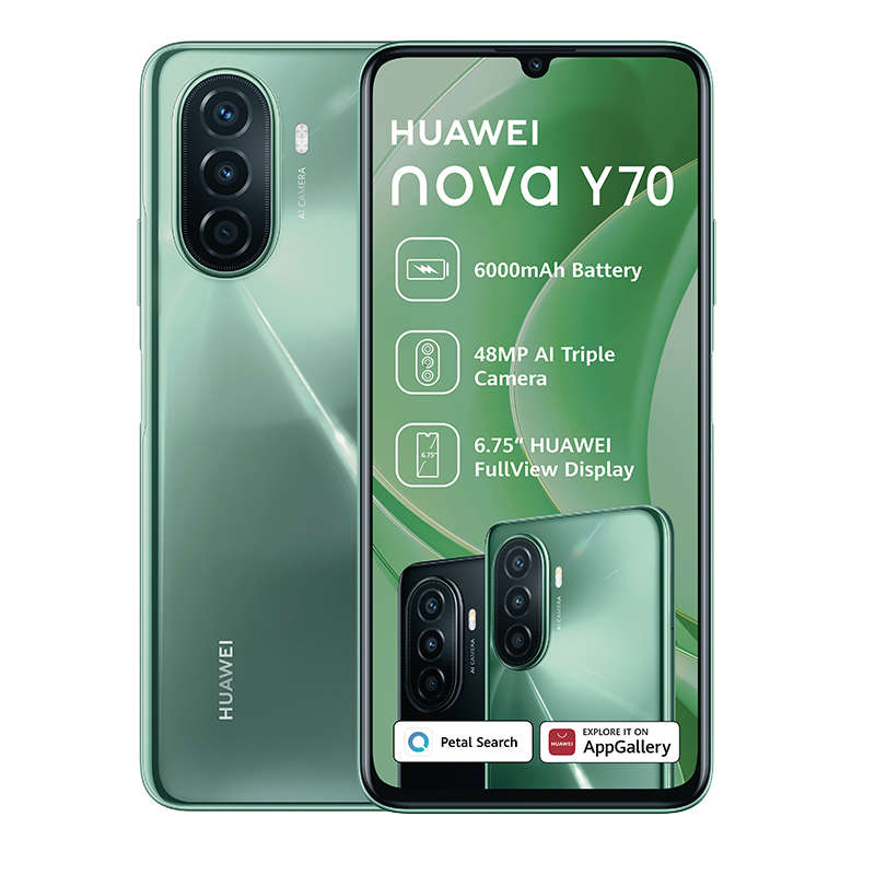 Huawei Nova Y70 Dual Sim 64GB - Crush Green
