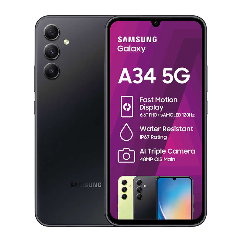 Samsung A34 5G Dual Sim 128GB - Black