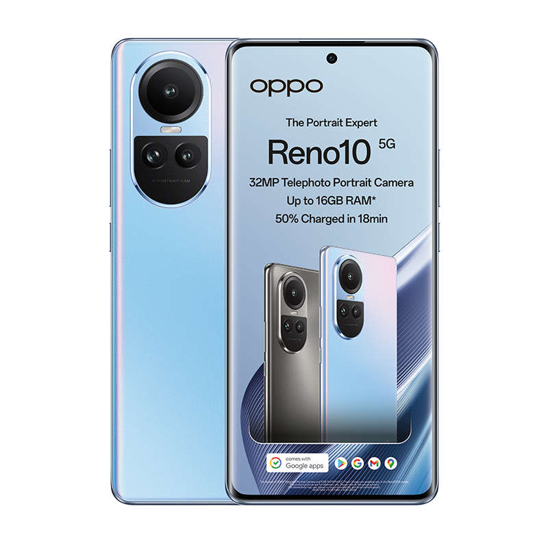 Oppo Reno 10 5G Dual Sim 256GB - Blue