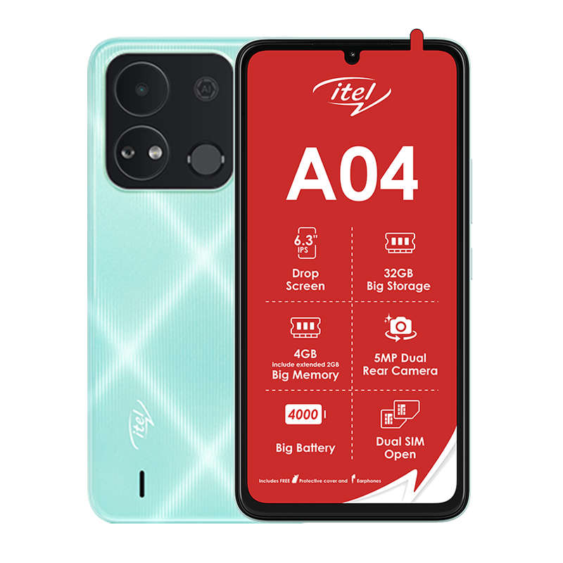 Itel A04 3G Dual Sim 32GB Vodacom Network Locked - Green