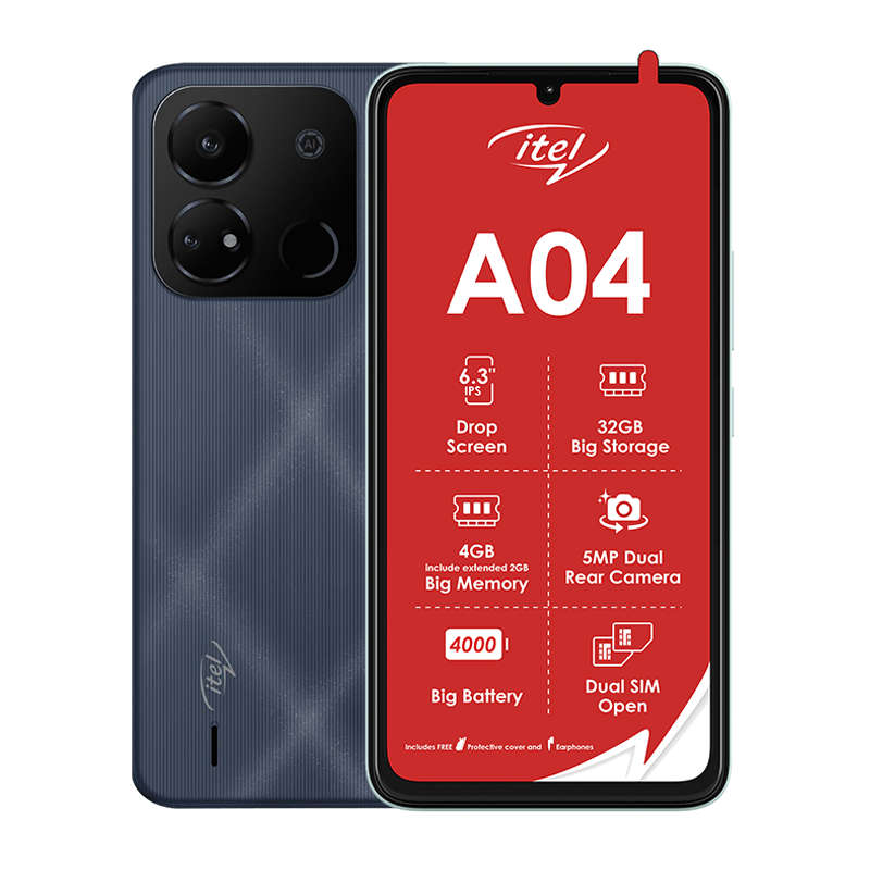 Itel A04 3G Dual Sim 32GB Vodacom Network Locked - Black