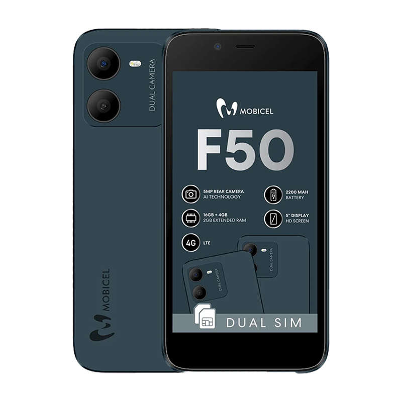 Mobicel F50 4G Dual Sim 16GB Vodacom Network Locked - Blue