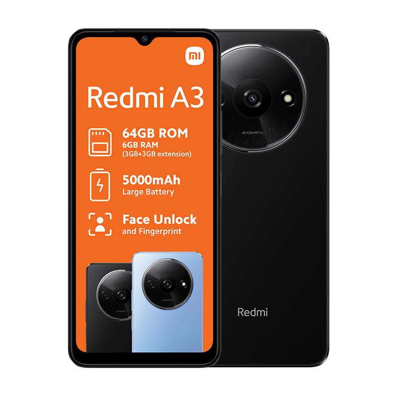 Xiaomi Redmi A3 Dual Sim 64GB - Black