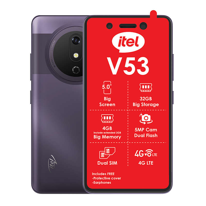Itel V53 4G Dual Sim 32GB Vodacom Network Locked - Purple