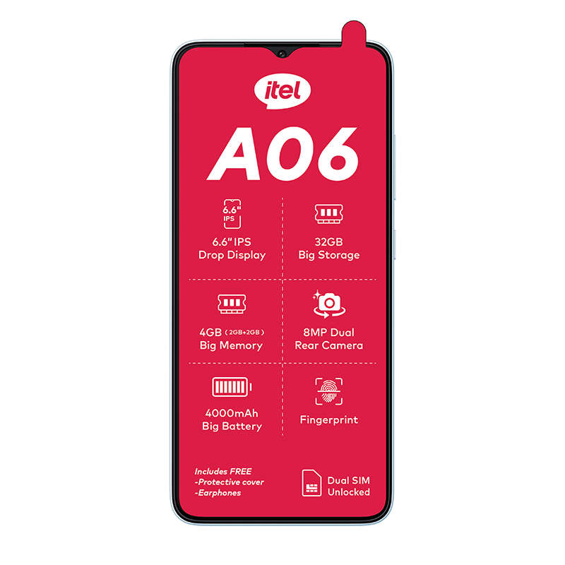 Itel A06 3G Dual Sim 32GB - Blue