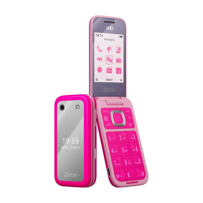 HMD Barbie Flip Phone 4G 128MB - Pink