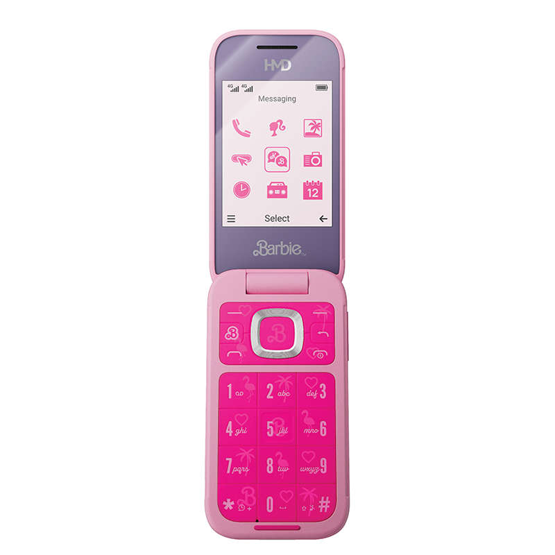 HMD Barbie Flip Phone 4G 128MB - Pink