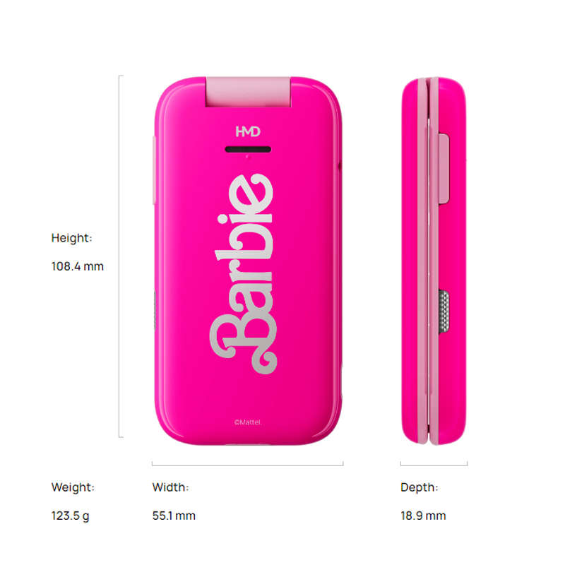HMD Barbie Flip Phone 4G 128MB - Pink