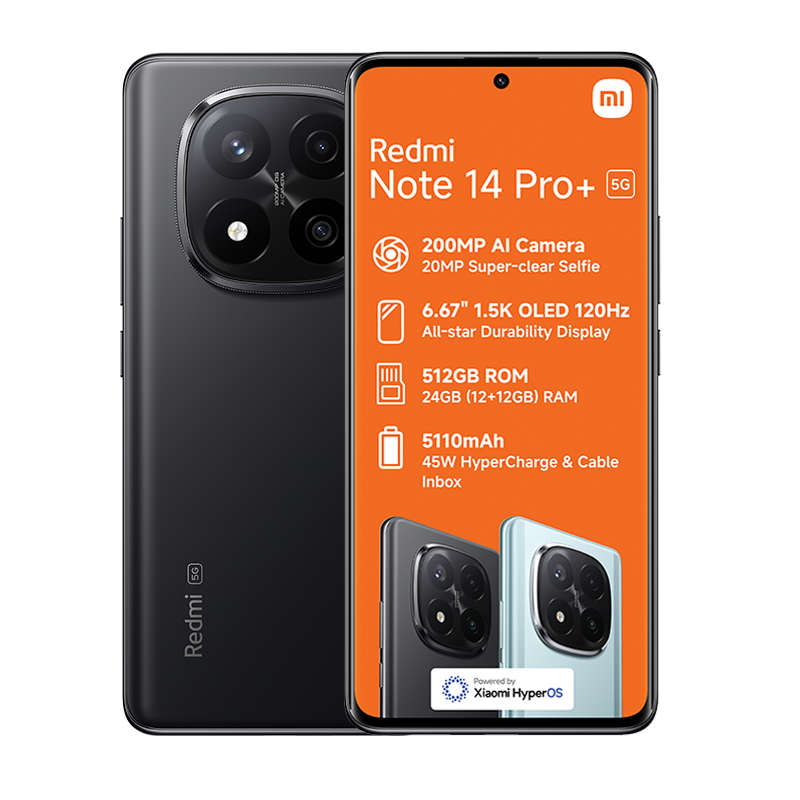 Xiaomi Redmi Note 14 Pro+ 5G Dual Sim 512GB - Black
