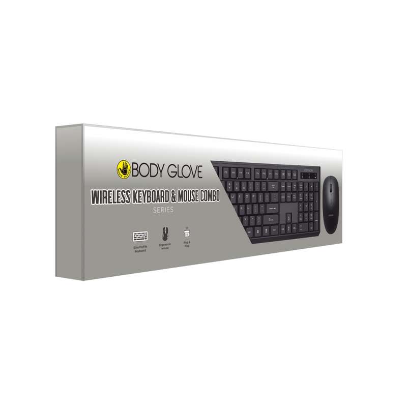 Body Glove Wireless Keyboard And Mouse - Black