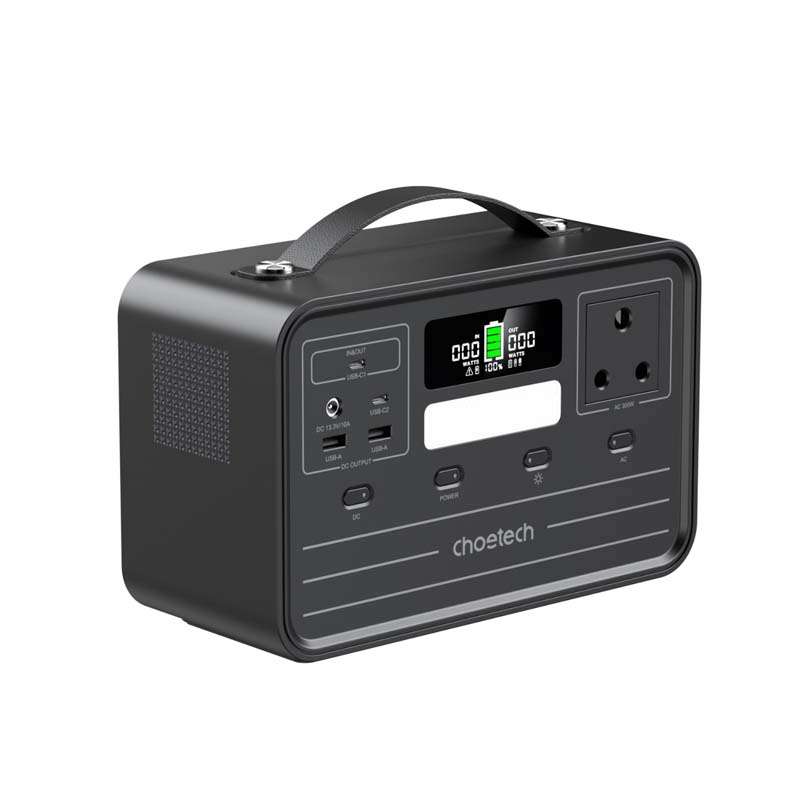 Choetech 300W/230Wh Portable Power Station - Black / Silver