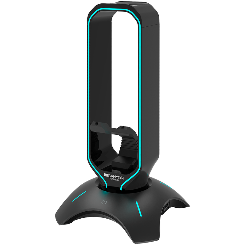 Canyon 3 in 1 Gaming Headset Stand - Black