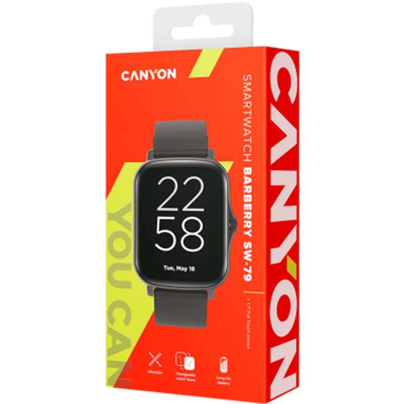 Canyon Wildberry SW-79 Smartwatch - Black