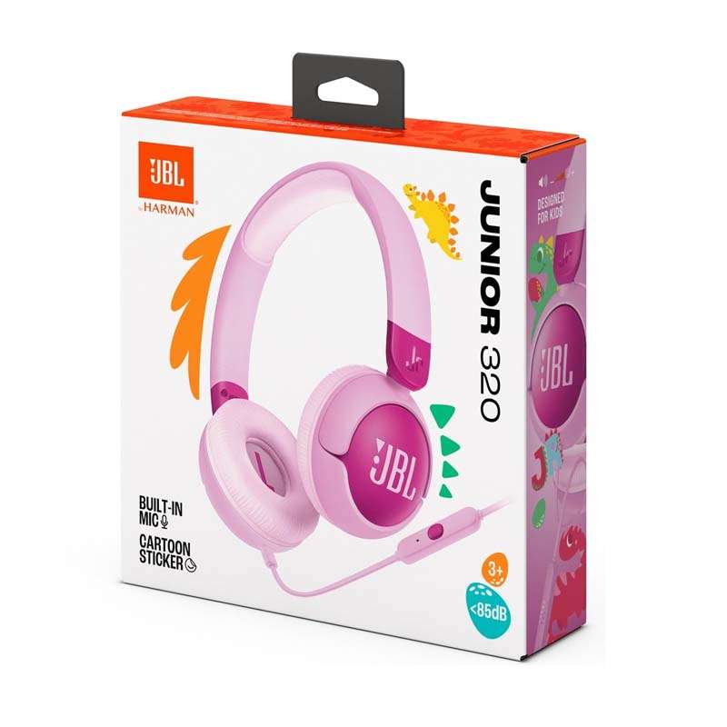 JBL Junior 320 Wired On-Ear Kids Headphones With Mic - Purple