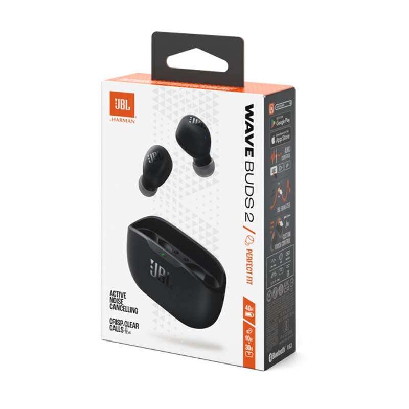 JBL Wave Buds 2 True Wireless Noise Cancelling Earbuds - Black